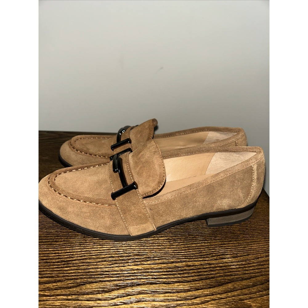 Franco Sarto Baylor Cognac Suede Slip-on Loafer Women's US Size 7M Pre-owned